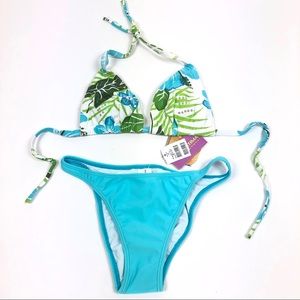 Cia Maritima Brazilian Cheeky Bikini set hibiscus